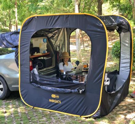 Uitstekend Haalbaarheid Besnoeiing This Instant Pop-Up Car Tent Attaches To The Tailgate Of Your SUV or Minivan