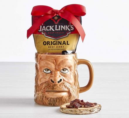 Jack Links Sasquatch Face Mug With Beef Jerky Gift Set