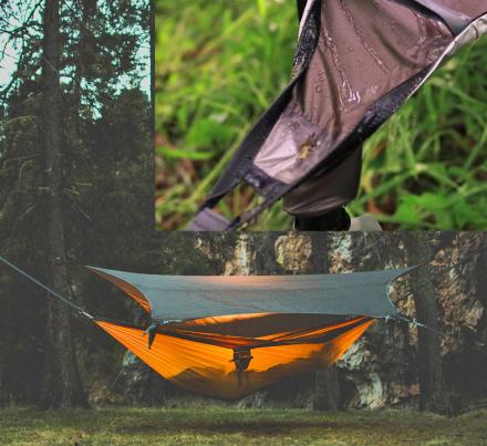 Hammock tent outlet tarp