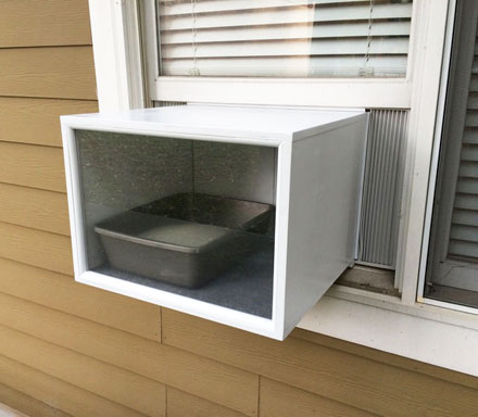 KATIO: Cat Litter Box That Sits In Your Window Like an AC Unit