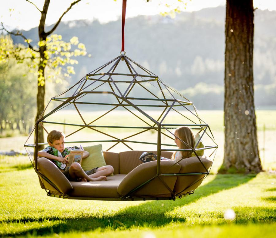 The Kodama Is a Giant Hanging Outdoor Lounger That Fits 4 People