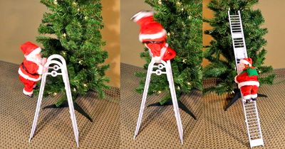 Ladder Climbing Santa Toy Funny Christmas Decoration