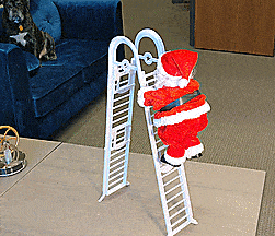 Ladder Climbing Santa Toy Funny Christmas Decoration
