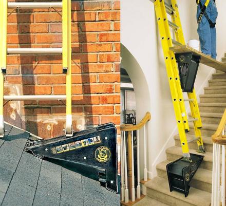 Ladder Leveler Lets You Use Ladder On Stairs and Uneven Surfaces