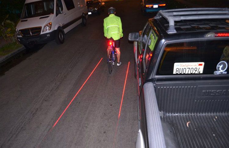 laser bike lane light