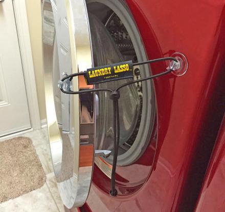 Laundry Lasso Holds Washer Door Open Just Enough To Prevent Mold and Mildew