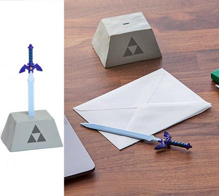 Master Sword in the Stone (Legend of Zelda) Blue Letter Opener Display –  Collector's Outpost