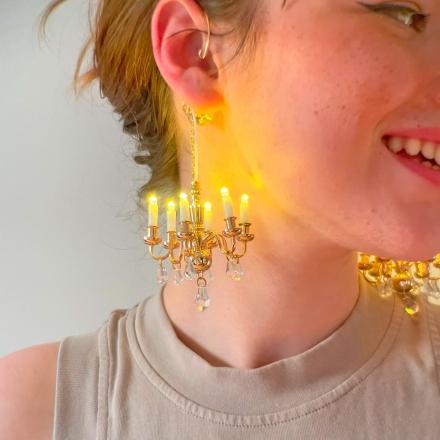 These Light-Up Chandelier Earrings (Chandelearrings) Are a Sure-Fire Way To Catch People's Attention
