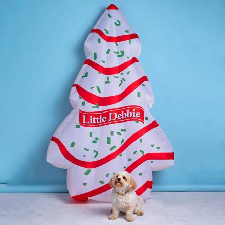 There's Now a Little Debbie Inflatable Christmas Tree Cake Yard Decoration