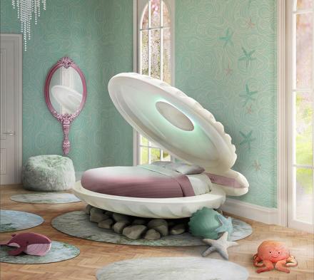 This Clam Shell Kids Bed Is Perfect For Your Little Mermaid Loving Child