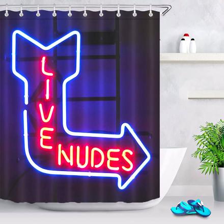 This Funny Live Nudes Shower Curtain Makes For The Perfect Dad Joke