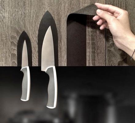 Mag Stickers Are Magnetic Strips To Hang Your Knives From Your Cabinet