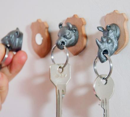 Magnetic Animal Head Key Holder