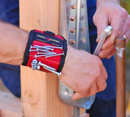 MagnoGrip: Magnetic Wristband That Holds Nails, Screws, and Tools