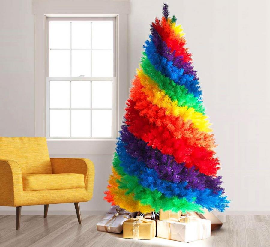 Make Your Holiday's More Colorful With This Rainbow Christmas Tree