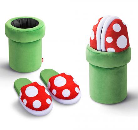 These Warp Pipe and Piranha Plant Slippers Are Perfect For Mario and Nintendo Lovers