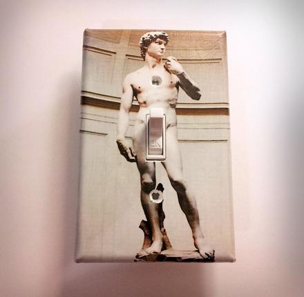 Michelangelo's David Dirty Light Switch Plate