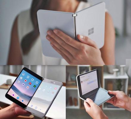 Microsoft Surface Duo Folding Smart Phone Can Be Turned Into a Mini Laptop