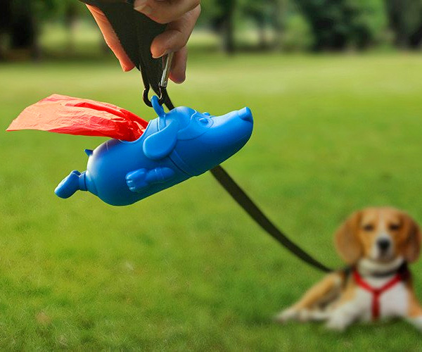 dog poop bags and dispenser