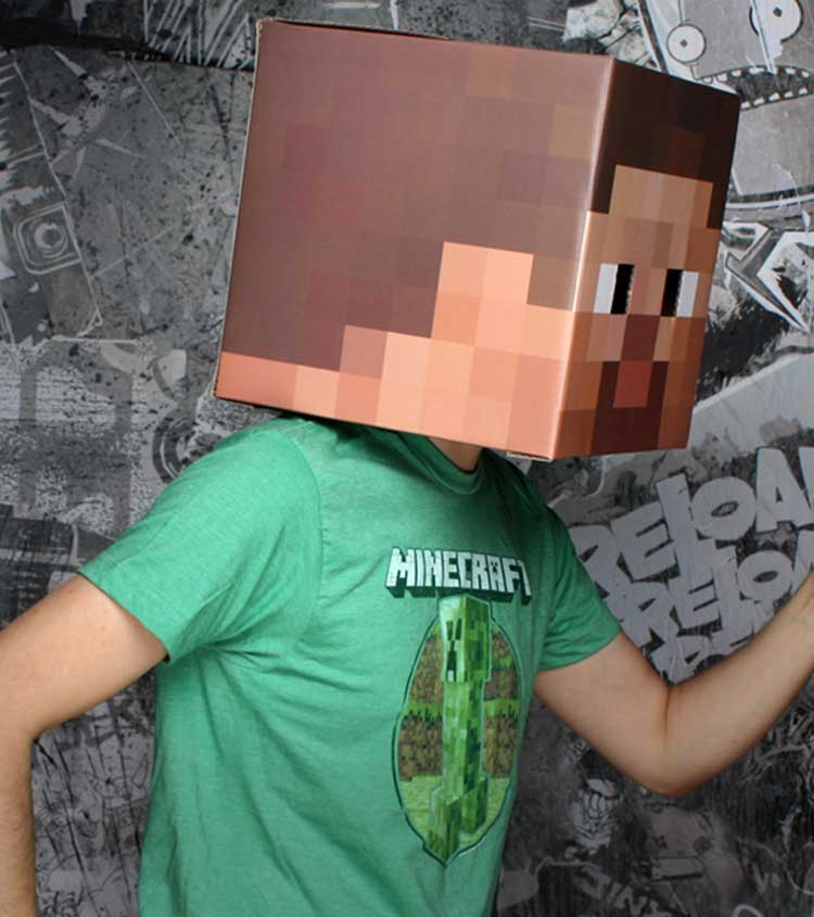 Minecraft Steve Head Costume 2