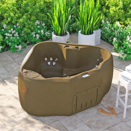 This Intimate 2-Person Hot Tub Saves Tons Of Space On Your Patio or Deck