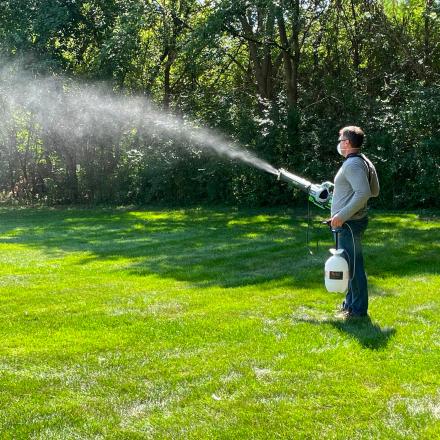 This Mosquito Sprayer Leaf Blower Attachment Lets You Blast Your Yard In Just a Few Minutes