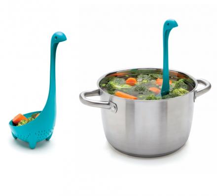 Ototo Nessie Spoon Colander Ladle Soup Kitchen (Turquoise) - Brand New