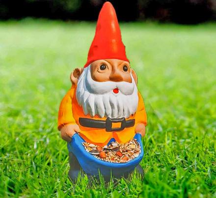 Nibble My Bits Naughty Bird Feeder Garden Gnome