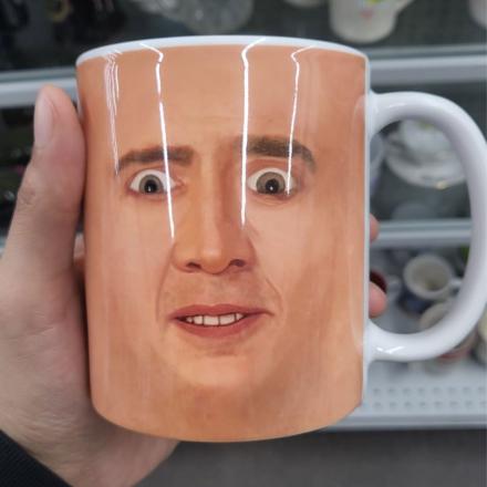 This Nicolas Cage Face Mug Is Truly a National Treasure