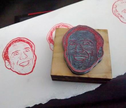 Nicolas Cage Face Stamp