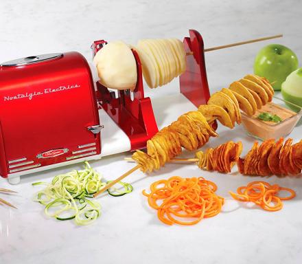 electric potato curly fry peeler slicer