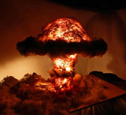 This Incredible Nuclear Explosion Bomb Lamp Looks Just Like a Mushroom Cloud