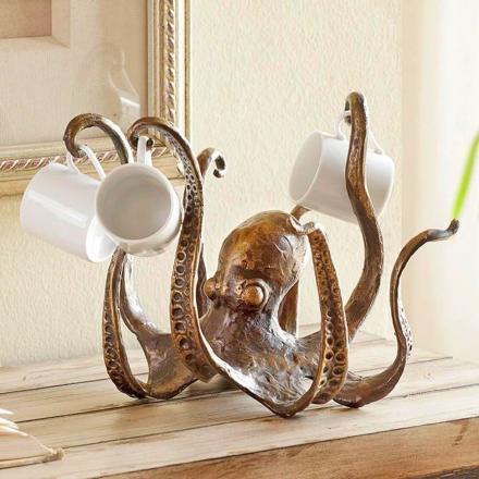 This Octopus Coffee Mug Holder Makes For a Great Eye Catcher For Your Kitchen
