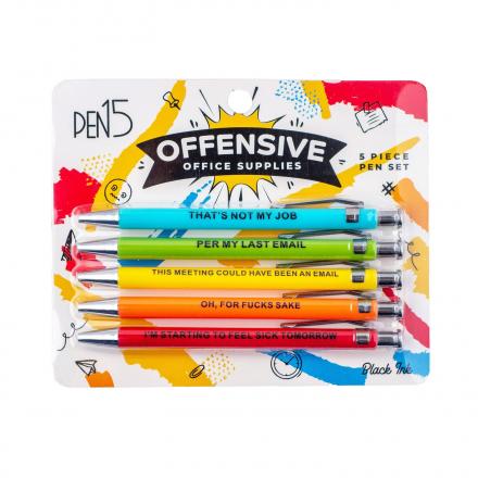 Profanity Office pens: set of 5