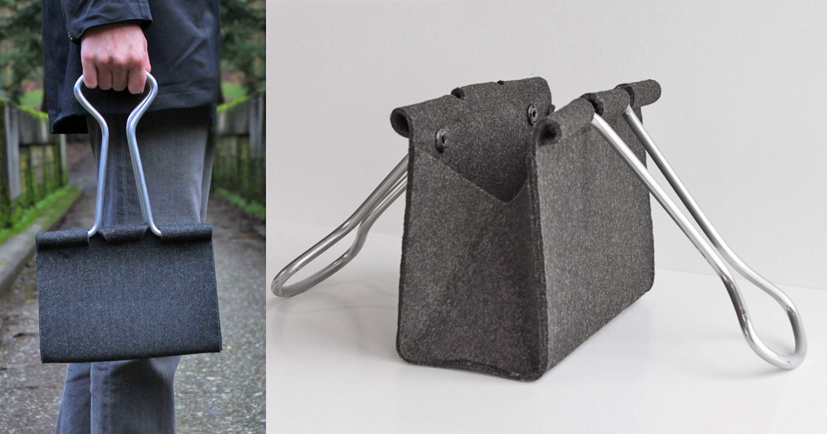 There's Now A Tote Bag That Looks Just Like An Office Binder Clip, For  Extreme Office Nerds