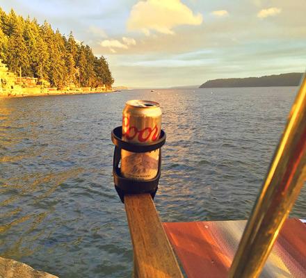 Outdoor Beer Holder Lets You Strap Your Drink Anywhere To Prevent Spills