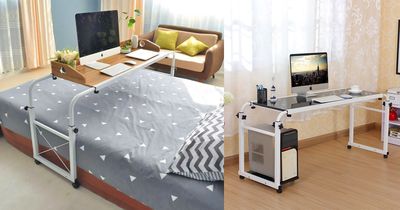 This Over-The-Bed Sliding Desk Lets You Still Work and Eat While In Bed This Over-The-Bed Sliding Desk Lets You Still Work and Eat While In Bed