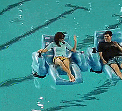 There's Now a Motorized Pool Lounger That Lets You Scoot Around The Pool