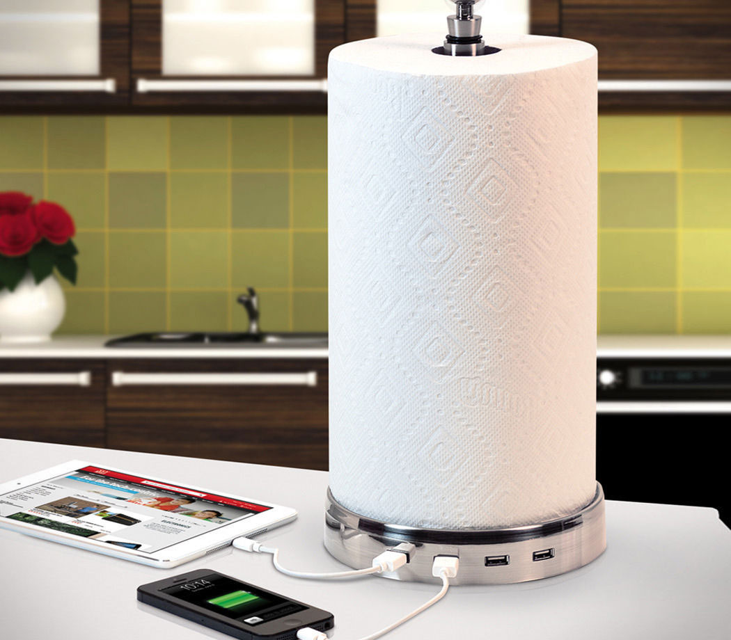 TowlHub: Paper Towel USB Charger Hub