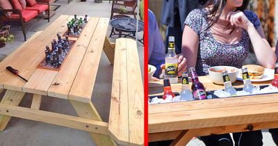 People Are Now Adding Drink Cooler Troughs To Their Picnic Tables, And We Totally Love It