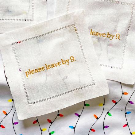 These 'Please Leave By 9' Party Napkins Are Here For When You Just Have To Throw a Party