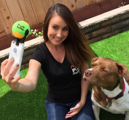 Pooch Selfie Holds A Ball On Your Phone 