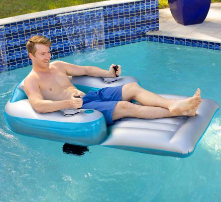 This Motorized Pool Lounger Lets You Easily Scoot Around The Pool