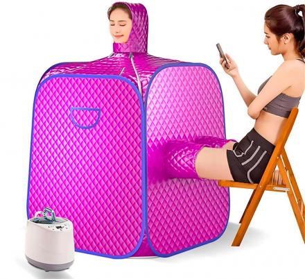 This 2-Person Portable Steam Sauna Lets a Second Person Stick Their Legs In