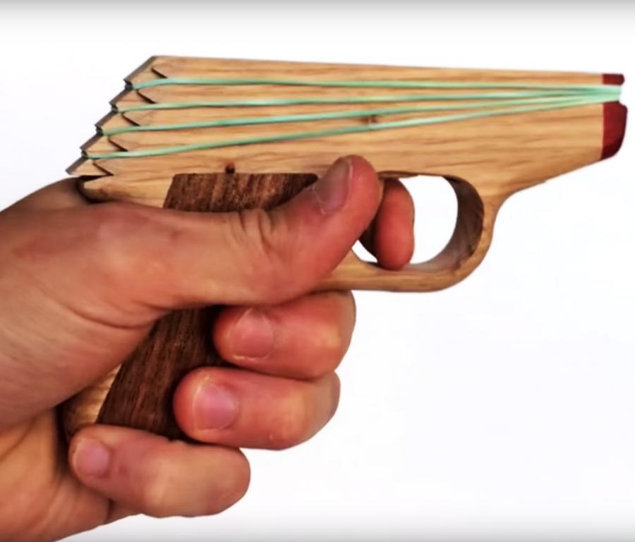 Elastic Precision: Semi-Automatic Rubber Band Hand Gun