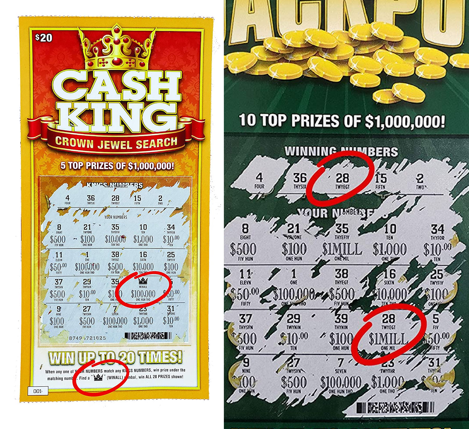 scratch off lottery ticket codes