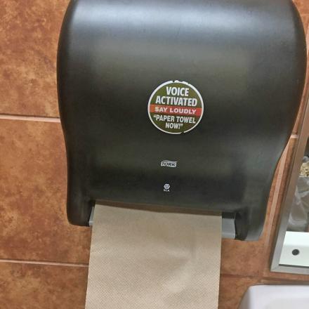 These Prank Voice Activated Stickers Make People Yell 'Paper Towel Now'