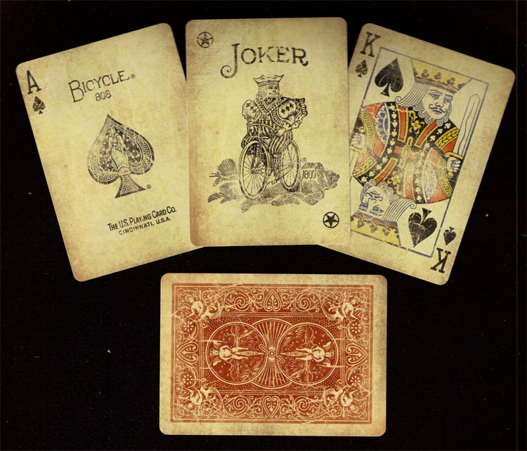 PreDistressed Vintage Bicycle Playing Cards