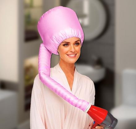Quick-Dry Wind Tunnel Hair Bonnet Hair-Dryer Attachment