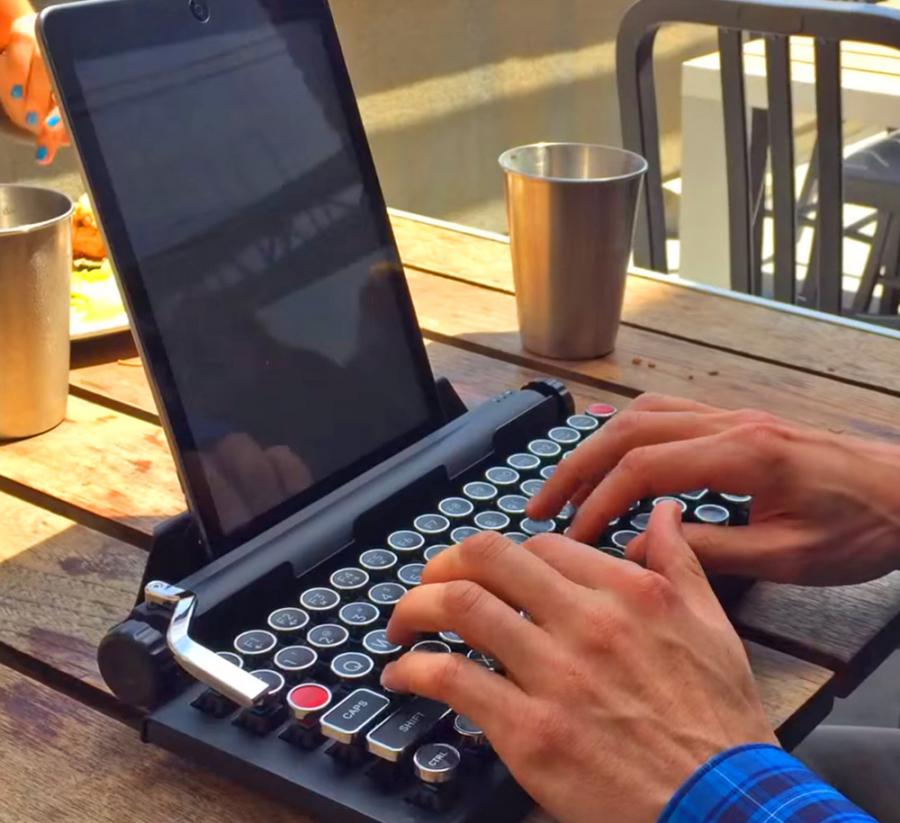 tablet typewriter keyboard